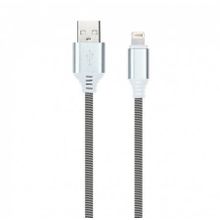 Кабель USB 2.0 Am=>Apple 8 pin Lightning, 1 м, нейлон, черный, Smartbuy (iK-512NSbox black)