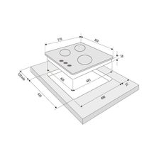 Fornelli Варочная поверхность Fornelli PGA 45 FIERO WH