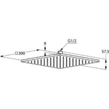 Верхний душ Kludi A-Qa (6443005-00) (300 мм)