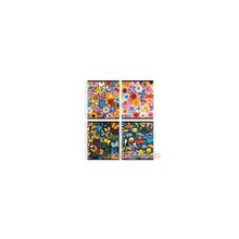 Тетрадь А5   96л,  Полиграфика Цветы и бабочки,  обложка мелованный картон,  спираль,  клетка