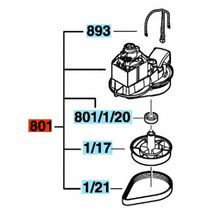 Bosch Электромотор для Rotak 34, Rotak 1400, Rotak 37, Rotak 36 (F016103595 , F.016.103.595)