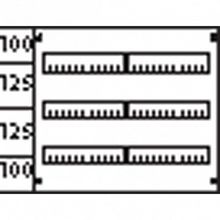 Пластрон с прорезями 2ряда 3 рейки |  код. AS 23 |  ABB