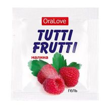 Пробник гель-смазки Tutti-frutti с малиновым вкусом - 4 гр. (155665)