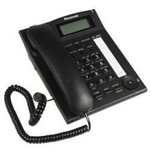 телефон Panasonic KX-TS2388RUB, АОН, жк дисплей, спикерфон, черный