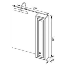 Зеркало-шкаф Aquanet Стайл 75