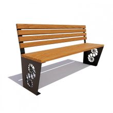 Скамейка садовая «РАКУШКА» без подлокотников (1,8 м)