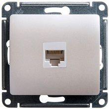 Розетка компьютерная 1xRJ45 Cat.5 GLOSSA, перламутр |  код. GSL000681K |  Schneider Electric