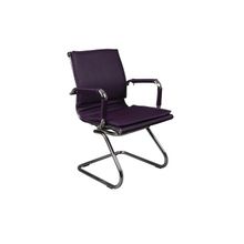 Бюрократ (BURO) Кресло посетителя CH-993-Low-V фиолетовая иск.кожа, хром полозья