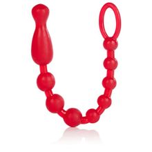 California Exotic Novelties Красная анальная цепочка Colt Max Beads - 28 см. (красный)