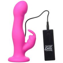 California Exotic Novelties Вибромассажёр-насадка 10-Function Silicone Love Rider Jack Rabbit - 19 см. (розовый)