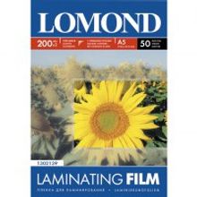 LOMOND 1302139 плёнка глянцевая А5 (154 х 216 мм) 200 мкм, 50 пакетов (100 листов)