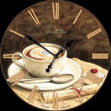 Настенные часы из стекла Династия 01-007 Кофе