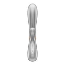 Satisfyer Серебристый вибратор-кролик Hot Lover с возможностью управления через приложение - 19,3 см. (серебристый)