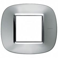 Рамка 1 пост AXOLUTE, зеркальный алюминий |  код. HB4802XC |  Bticino