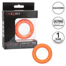 California Exotic Novelties Оранжевое эрекционное кольцо Link Up Ultra-Soft Verge. (оранжевый)