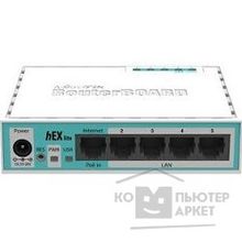 Mikrotik RB750r2 hEX lite Маршрутизатор 4 порта 100Мбит сек. + 1 порт WAN 100Мбит сек.