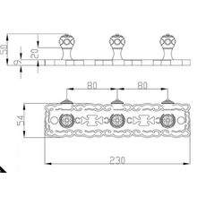 Zorg AZR 17 Br 3 крючка на планке бронза