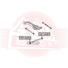 Сайлентблок Реактивной Тяги | Зад Прав Лев | Hyundai  Shuma, Ii  Sephia, Ii  Mentor, Ii  Spectra 1997-2004 ASVA арт. 1201ACR2