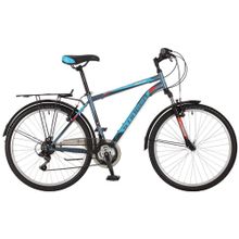 STINGER Traffic 26" (18ск, стал, аморт.вилка, Vbr, Shimano RS35 TZ30 TY21 SUNWAY)(26SHV.TRAFFIC.18GR7, рама 18", серый, 117322)
