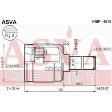 Шрус Внутренний | Прав | Honda  Civic 96-00, Logo 28*35*25 Мм ASVA арт. HNIP5015
