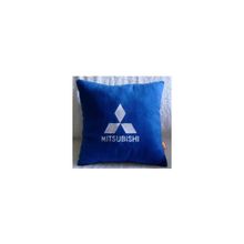  Подушка Mitsubishi синяя вышивка белая