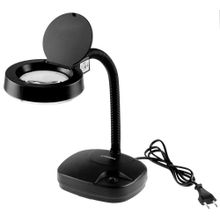 Лупа STAYER "PROFESSIONAL" с подсветкой на гибком штативе, 3-х 8-и кратная, питание от сети 220В