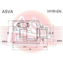 Шрус Внутренний | Прав | Hyundai  Ix55 (En) 2008- 36*42*28 Мм ASVA арт. HYIREN