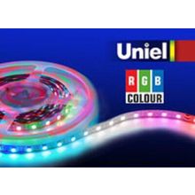 Uniel Светодиодная лента Uniel 14,4W m 60LED m 5050SMD RGB 5M ULS-5050-60LED m-10mm-IP20-DC24V-14,4W m-5M-RGB 04932 ID - 261599