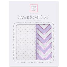 SwaddleDesigns Classic Chevron 2 шт. лаванда