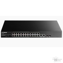 Edimax ES-5216P Управляемый коммутатор, 24 порта, Ethernet PoE+: 16 24p РоЕ+ 10 100, 2 GbE + 2 SFP, 220W"