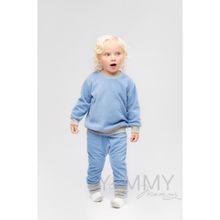 Y@mmyMammy Костюм детский из флиса голубой: слингоштанишки + толстовка 582.2.34