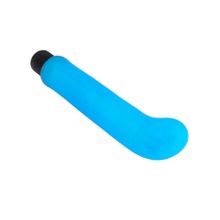 Pipedream Голубой вибромассажер с загнутым кончиком XL G-Spot Softees - 16,2 см. (голубой)