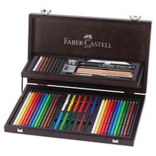 Набор художественный FABER-CASTELL Art &amp; Graphic Compendium, 54 предмета, деревянный ящик, 110088