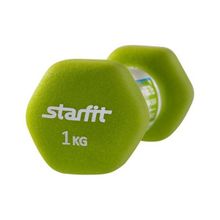 Гантель неопреновая StarFit DB-201 1 кг салатовая