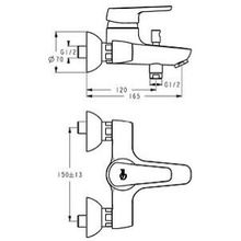 Смеситель Ideal Standard Cerasprint B9566AA для ванны с душем