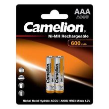 Аккумулятор AAA CAMELION 600мА ч Ni-Mh, 2шт, блистер (NH-AAA600BP2)