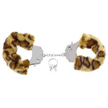 Pipedream Наручники металлические с гепардовым мехом Original Furry Cuffs (леопард)