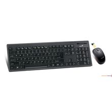 Клав.+ Мышь Genius   SlimStar 8010, клавиатура: 8 горячих клавиш, black; оптическая мышь: 1200 dpi, 3 кнопки, black, Colour box