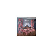 Комплект штор для кухни «Уют». Цвет: бордовый