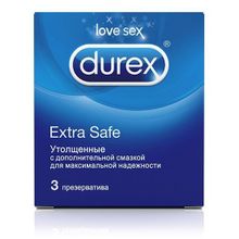 Утолщённые презервативы Durex Extra Safe - 3 шт. (5479)
