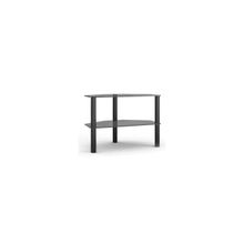 тумба под аппаратуру Metaldesign Flatform TV 01, стойки - black, стекло - дымчатое 2