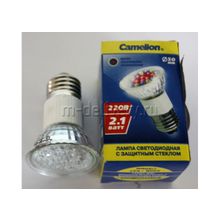 Лампа светодиодная с защитным стеклом Camelion Е-27 2.1W