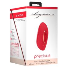  Красный клиторальный стимулятор Precious - 6,4 см.