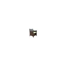 Кресло садовое с подушкой. Цвет кофе, арт.720129