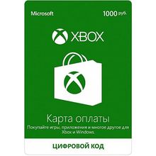 Xbox LIVE: карта оплаты 1000 рублей