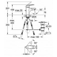 Смеситель Grohe Europlus II 33155002 для раковины