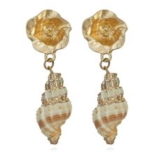 Серьги-гвоздики "Ракушки" (арт. 82607-1)