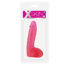 Розовый фаллоимитатор XSKIN 7 PVC DONG - 18 см.