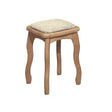 Табурет с фигурной ножкой мягкий (резная) Натуральная кожа Бук