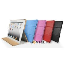 Кожаный чехол-подставка для iPad 2 Leinwand, чёрный SGP07823